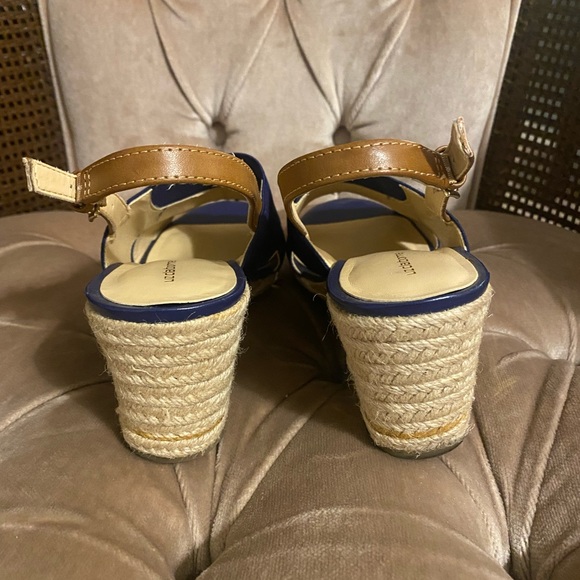 Liz Claiborne Navy Hemp Wedge size 8.5 - Picture 3 of 8